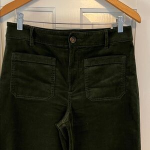 LOFT Forest Green Palmer  Wide Leg Pants  size 6